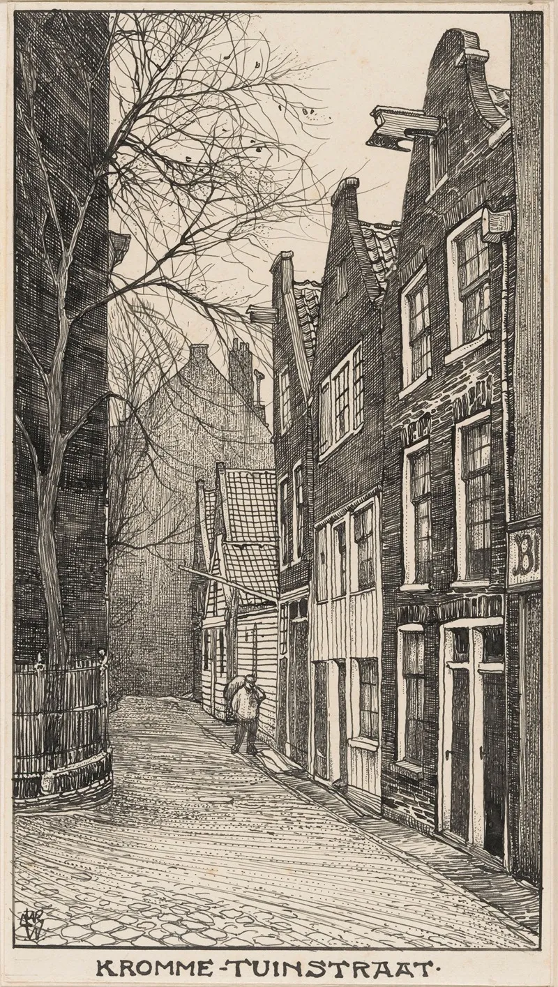 De Kromme Tuinstraat Te Amsterdam