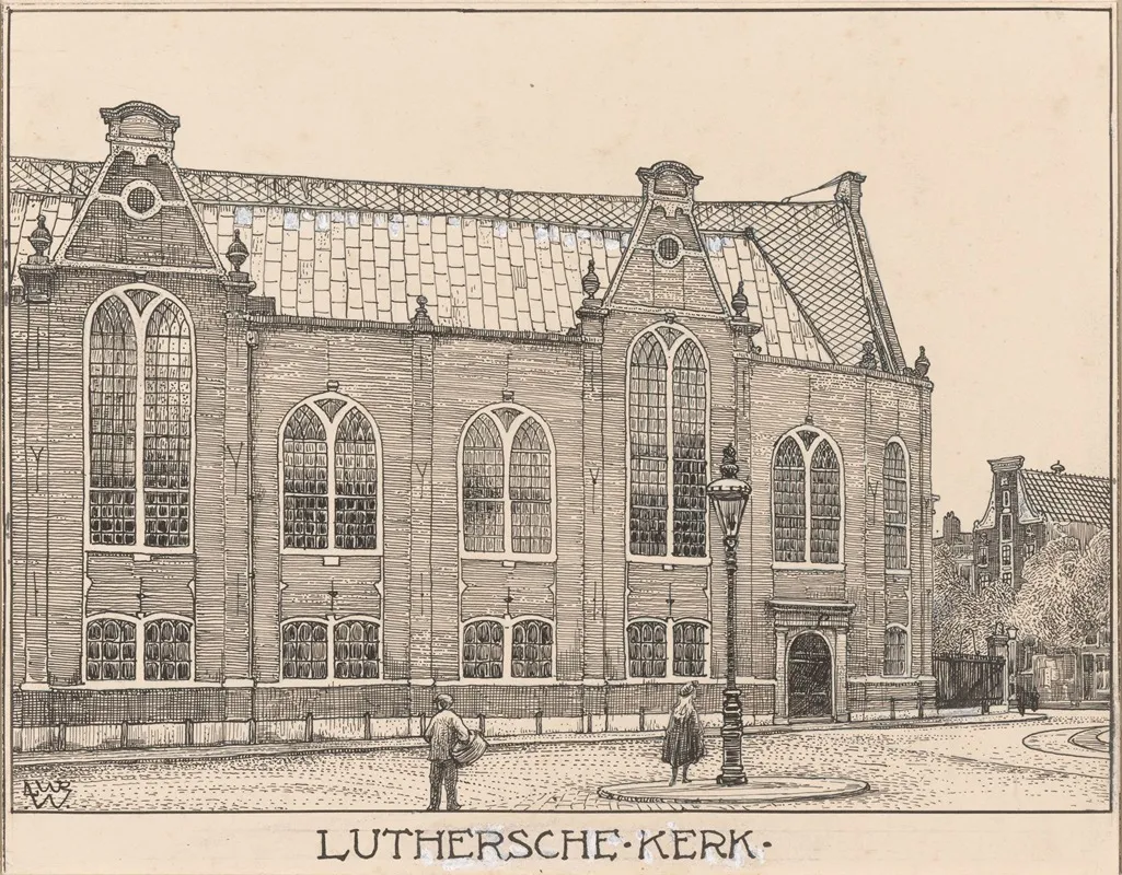 De Luthersche Kerk Te Amsterdam by Willem Wenckebach - Canvas Print