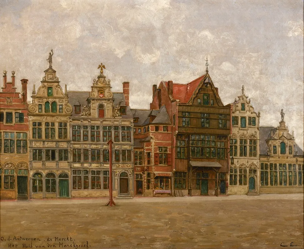 De Merckt Het Huis Van Den Marckgraef by Constant Cap - Canvas Print