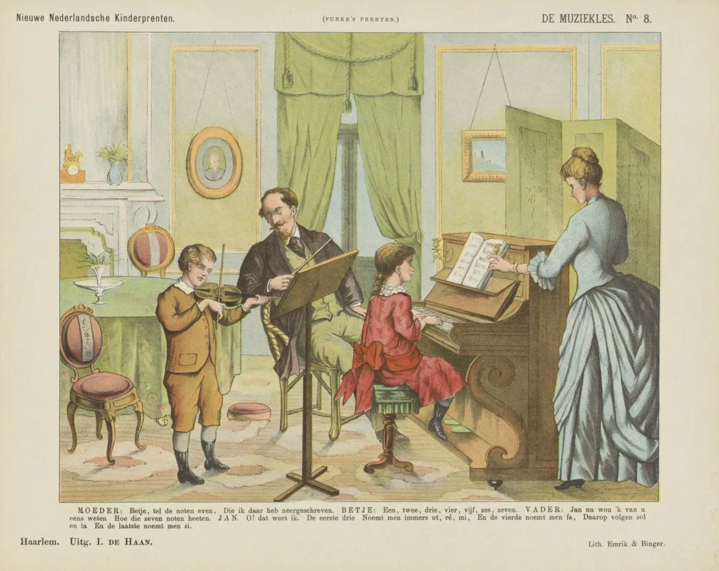 De Muziekles by Emrik &amp; Binger - Canvas Print