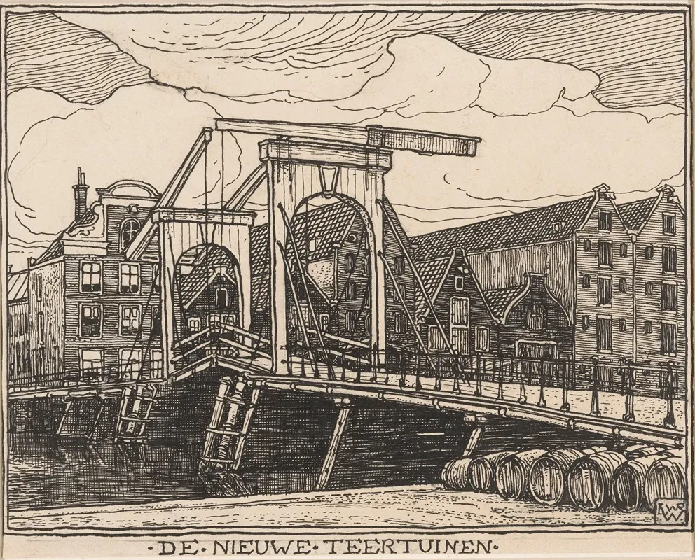 De Nieuwe Teertuinen Te Amsterdam by Willem Wenckebach - Canvas Print