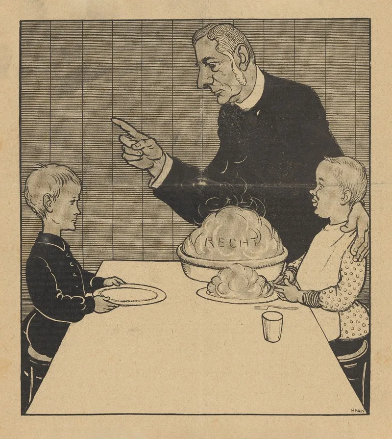 De Notenkraker 15 Juni 1907 Christelijke Naastenliefde by Albert Hahn - Canvas Print