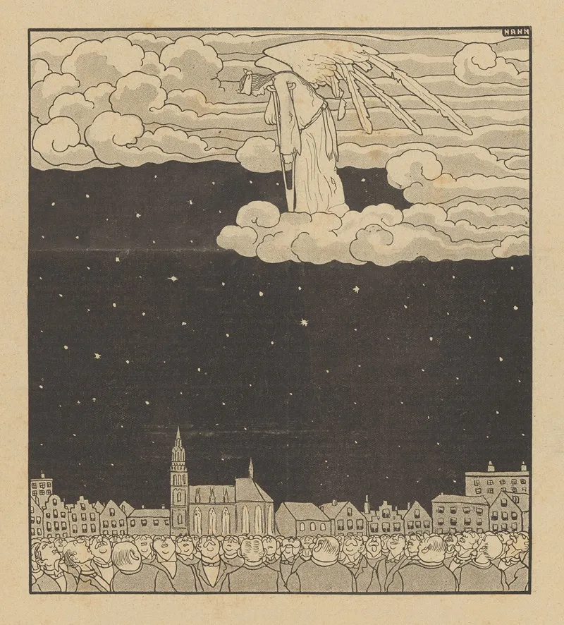 De Notenkraker 21 December 1907 Kerstnacht 1907 by Albert Hahn - Canvas Print
