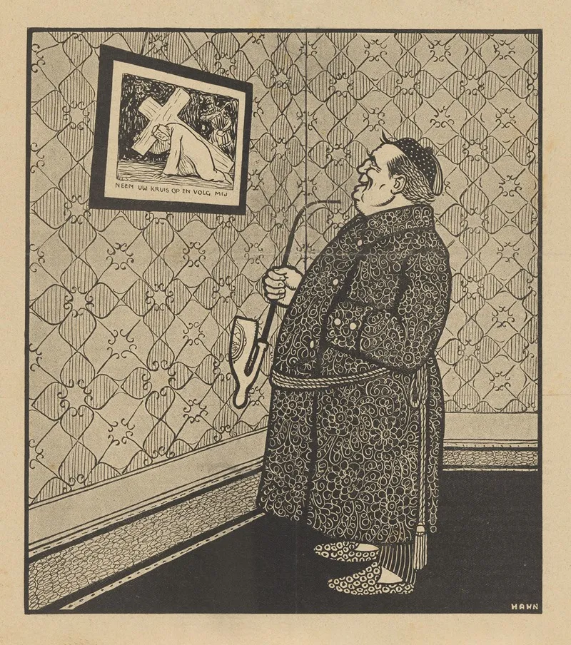 De Notenkraker 23 November 1907 Verjaardag Overpeinzing by Albert Hahn - Canvas Print