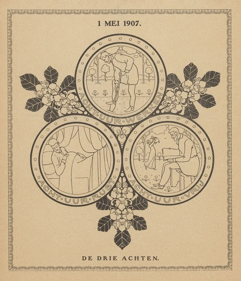 De Notenkraker 27 April 1907 1 Mei 1907 De Drie Achten by Albert Hahn - Canvas Print