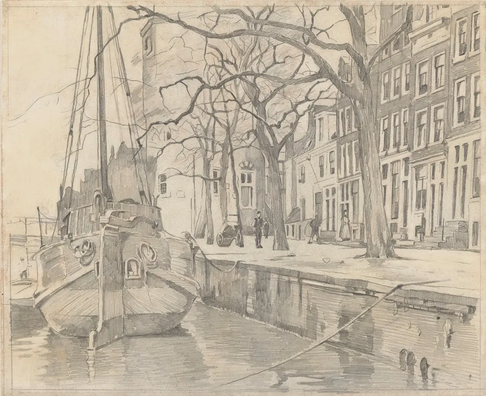 De Oude Waal Te Amsterdam 2 by Willem Witsen - Canvas Print