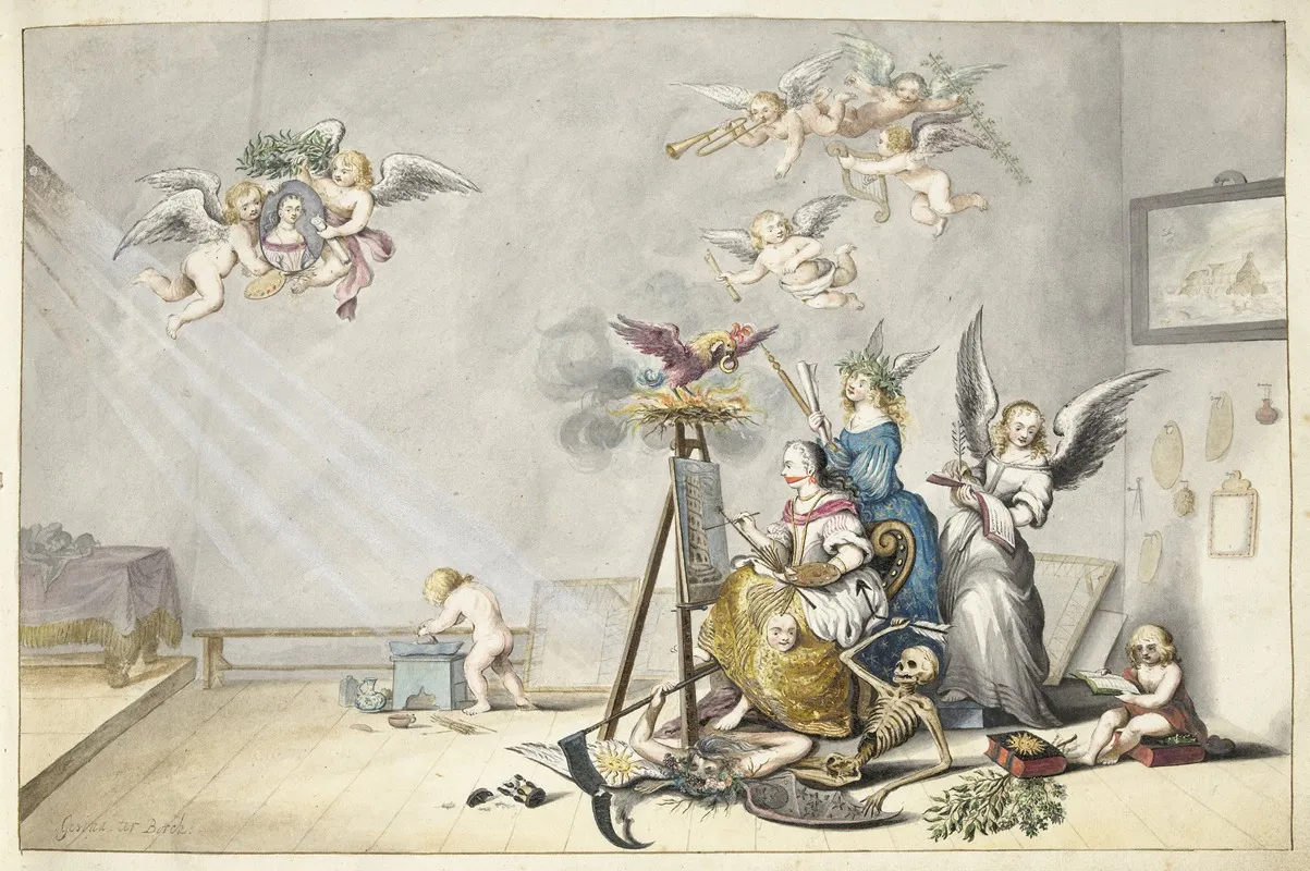 De Overwinning Van De Schilderkunst Over De Dood by Gesina ter Borch - Canvas Print