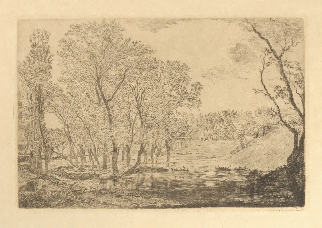 De Poel Met Populieren by James Ensor - Canvas Print