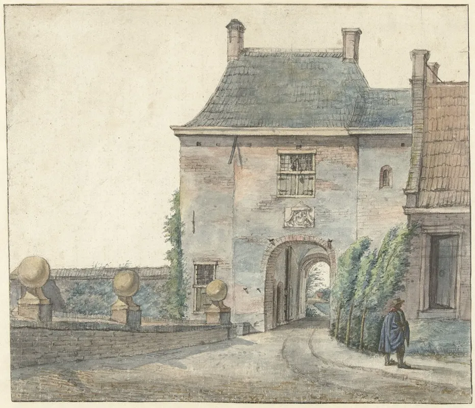 De Poort Van Het Kasteel Van Heemstede by Gerrit Lamberts - Canvas Print