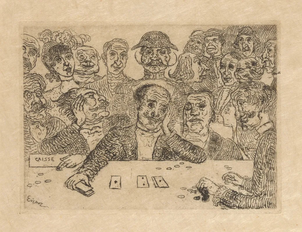 De Spelers by James Ensor - Canvas Print