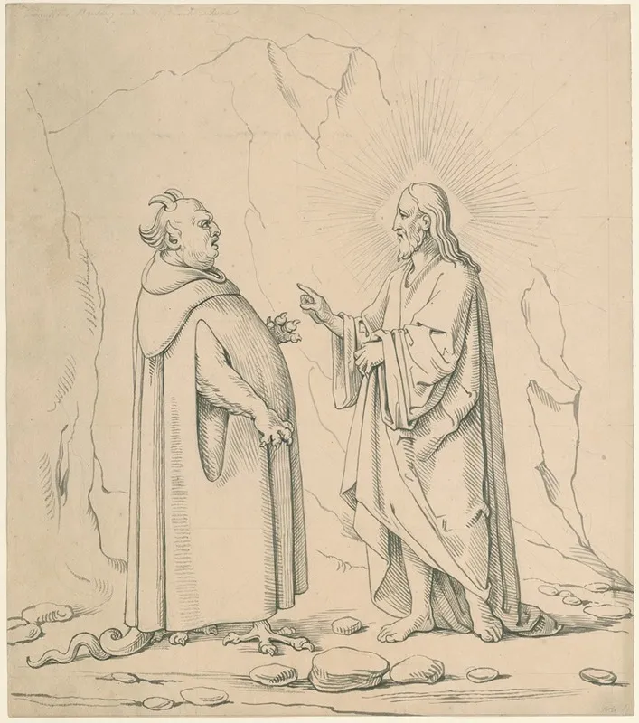 De Verzoeking Van Christus 3 by David Humbert de Superville - Canvas Print