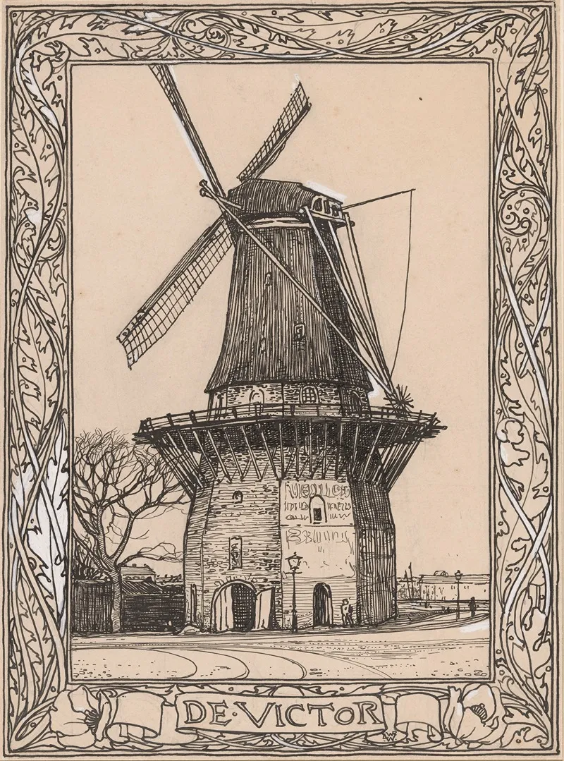 De Victor Molen Te Amsterdam by Willem Wenckebach - Canvas Print