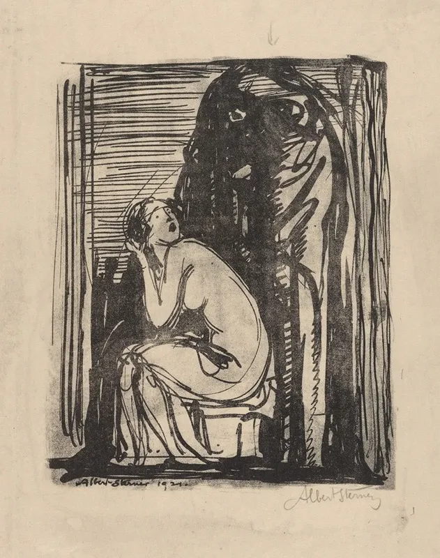 Death And The Maiden 3 by Albert Sterner - Canvas Print