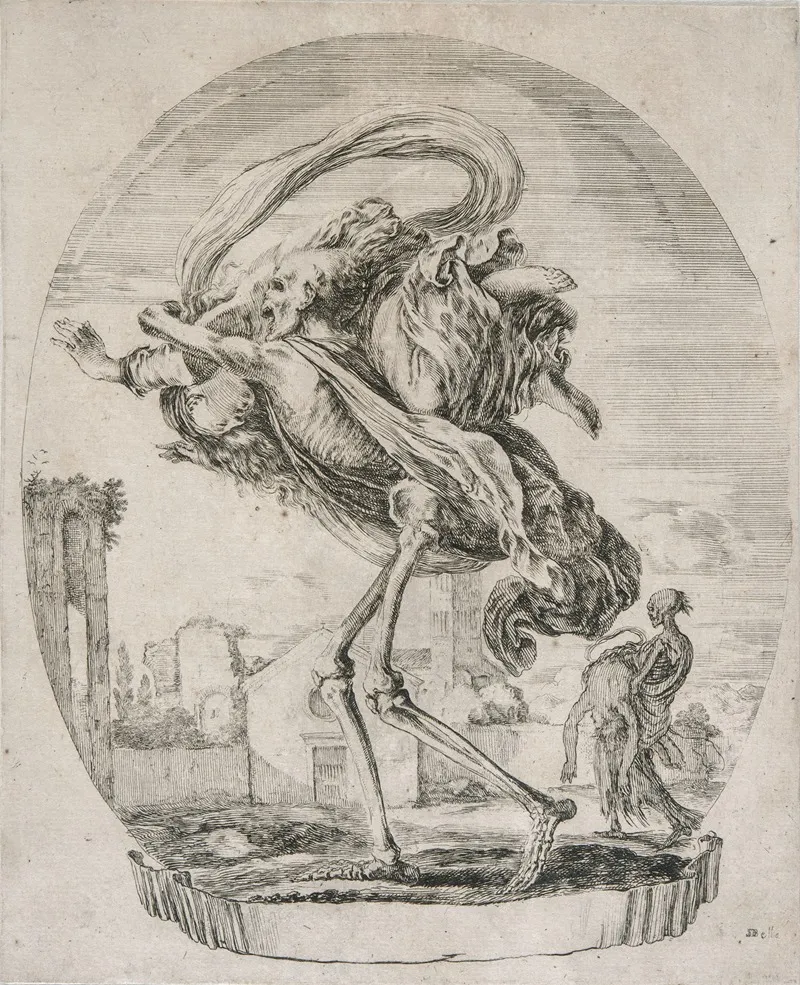 Death Carrying Off A Young Woman by Stefano Della Bella - Canvas Print