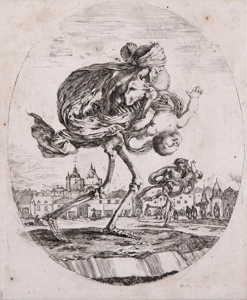 Death Carrying Off An Infant by Stefano Della Bella - Canvas Print