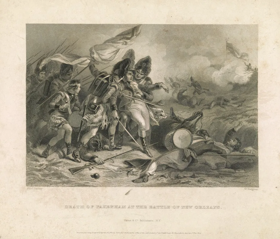 Death Of Pakenham At The Battle Of New Orleans