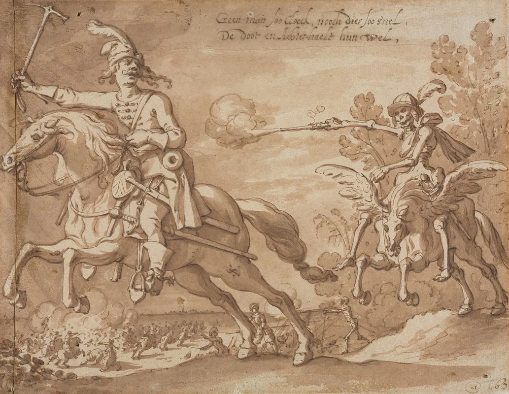 Death On Horseback Chasing A Flying Knight