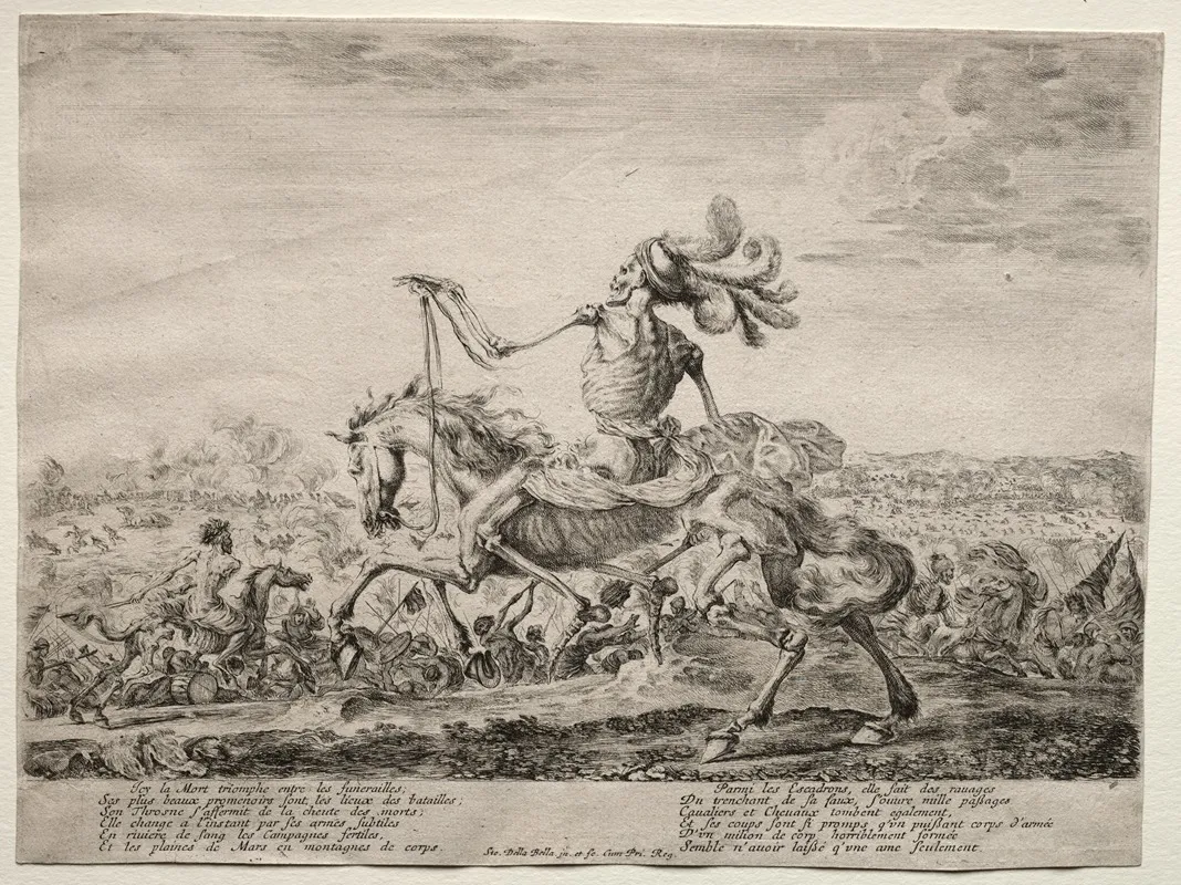 Death On The Battlefield by Stefano Della Bella - Canvas Print