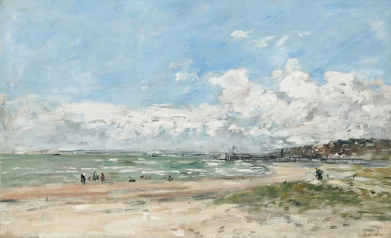 Deauville La Plage by Eugène Boudin - Canvas Print