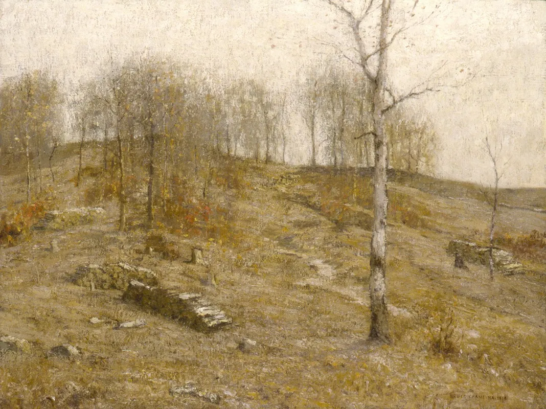 December Uplands by Bruce Crane - Canvas Print