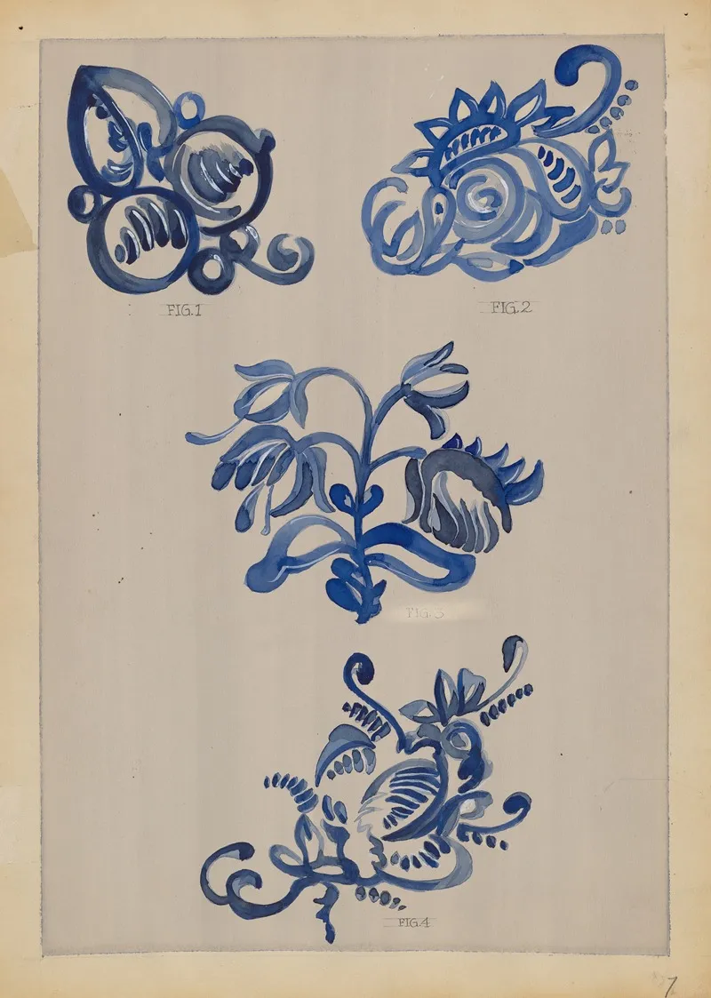 Decoration For Stoneware by A. Zimet - Canvas Print