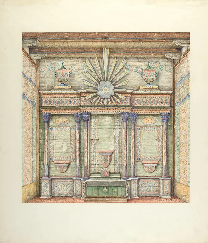 Decorations On Reredos And Sanctuary Walls