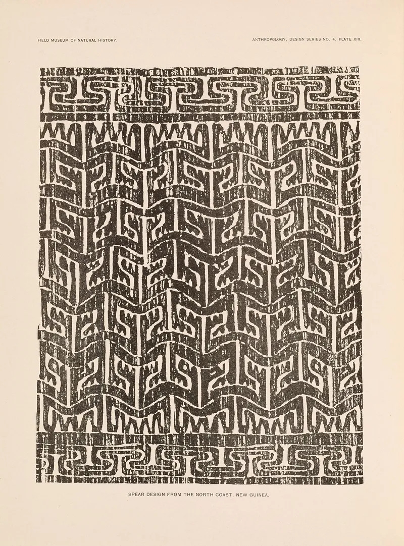 Decorative Art Of New Guinea Pl 11 by Albert Buell Lewis - Canvas Print