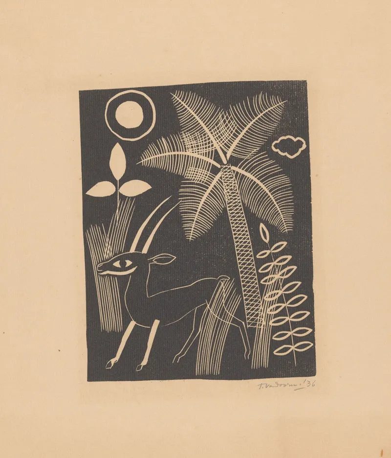 Deer With Palm Tree