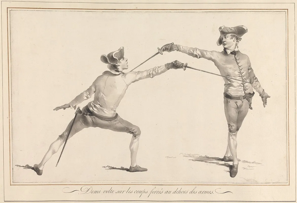 Demi Volte Sur Les Coups Forces Au Dehors Des Armes by James Gwin - Canvas Print