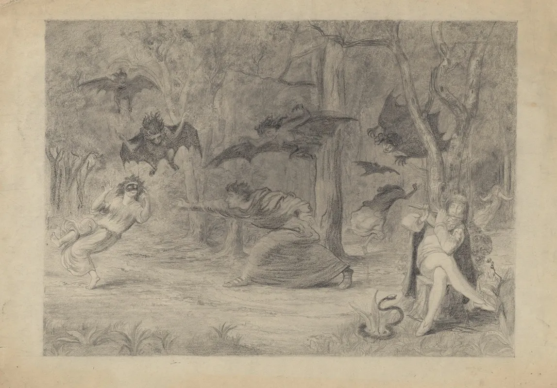 Demoniaca Demonic by Charles Doudelet - Canvas Print