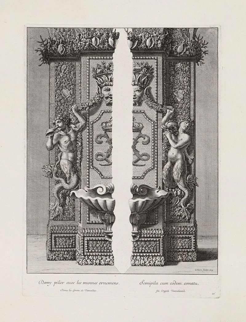 Demy Pilier Avec Les Mesmes Ornamens Half Pillar With The Same Ornaments 2