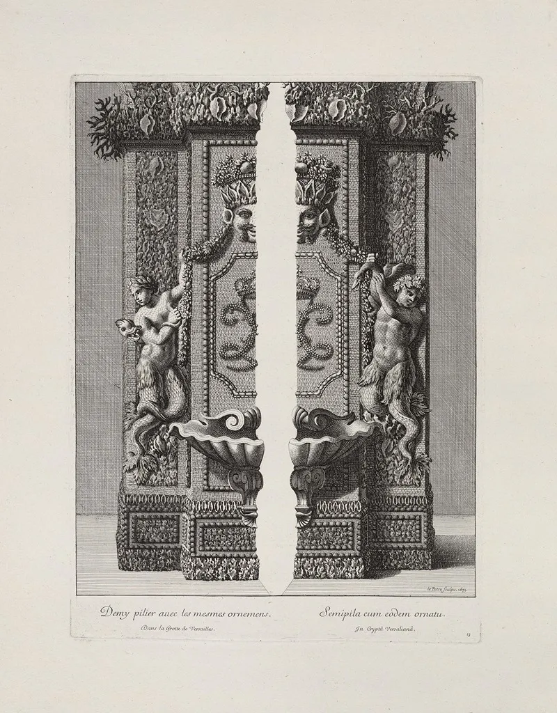 Demy Pilier Avec Les Mesmes Ornamens Half Pillar With The Same Ornaments