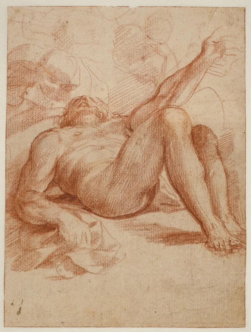 Den Hellige Sebastian Tilses Af Kvinderne Efter Hans Baldung Griens Begraedelsen by Guillaume Courtois - Canvas Print