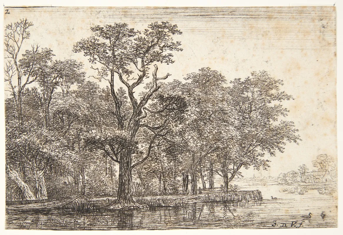 Den Lille Halvo by Simon de Vlieger - Canvas Print