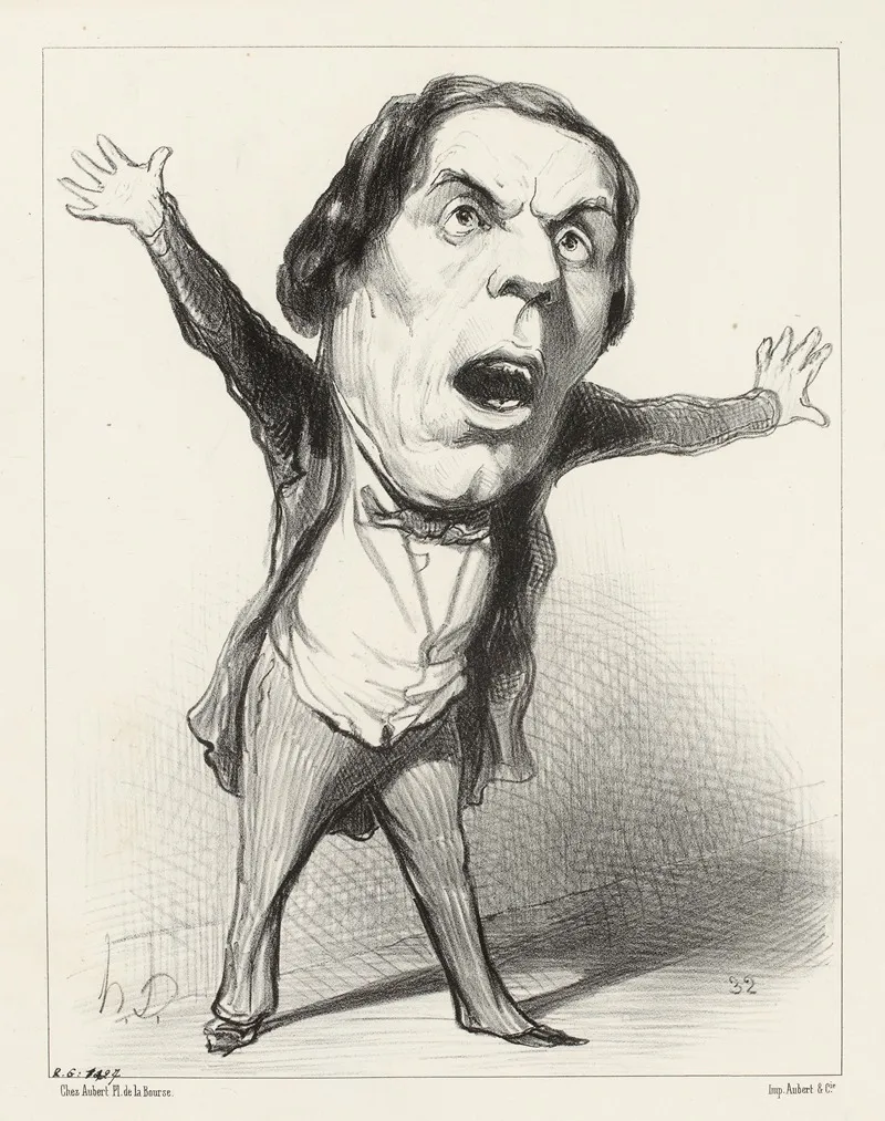 Denjoy by Honoré Daumier - Canvas Print