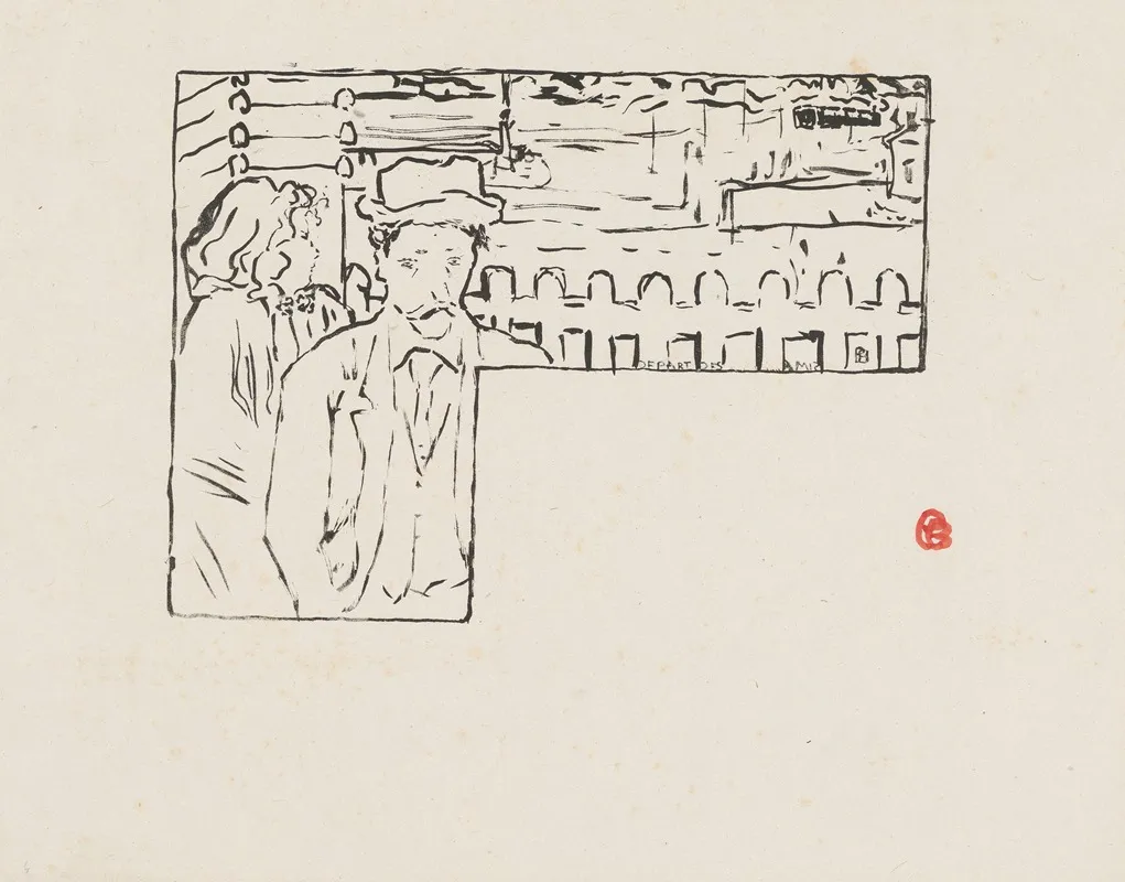 Depart Des Amis by Pierre Bonnard - Canvas Print