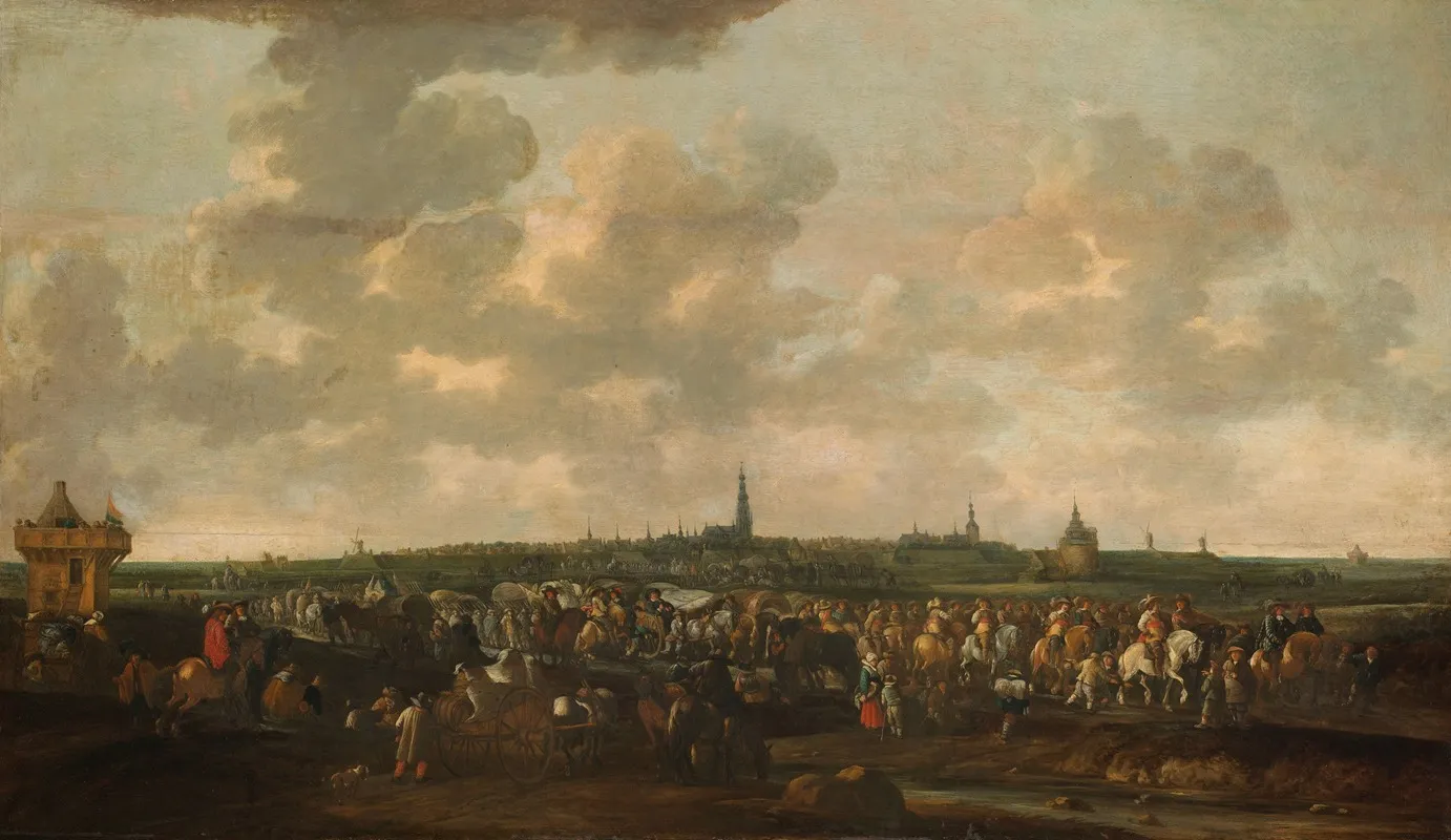 Departure Of Spanish Occupation Troops From Breda October 10 1637 by Hendrick de Meijer - Canvas Print