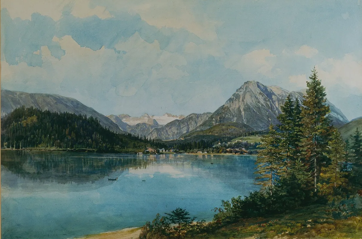 Der Altausseersee Mit Dem Dachstein
