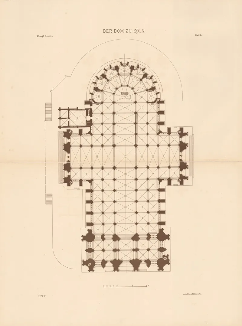 Der Dom Zu Koln by Josef Langl - Canvas Print