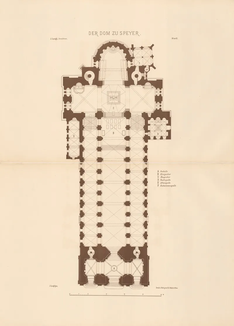 Der Dom Zu Speyer by Josef Langl - Canvas Print