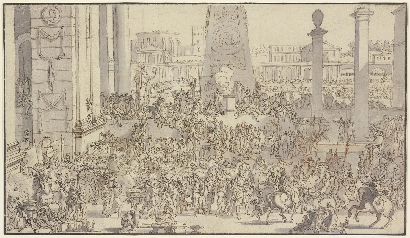 Der Einzug Alexanders In Babylon by Sébastien Leclerc - Canvas Print