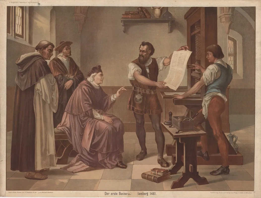Der Erste Buchdruc Bamberg 1461 by Ferdinand Rothbart - Canvas Print