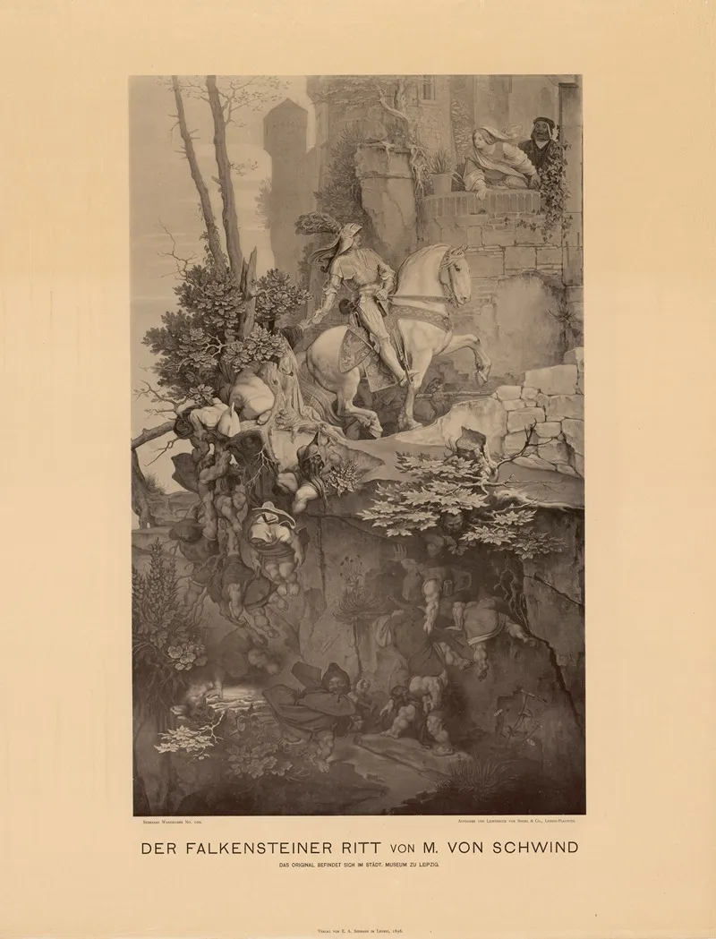 Der Falkensteiner Ritt by Moritz von Schwind - Canvas Print