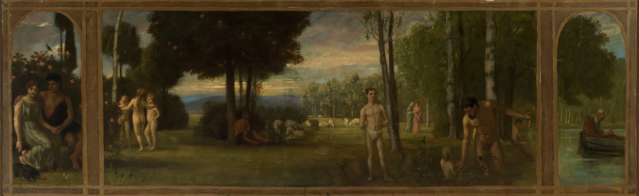 Der Garten Eden by Albert Lang - Canvas Print