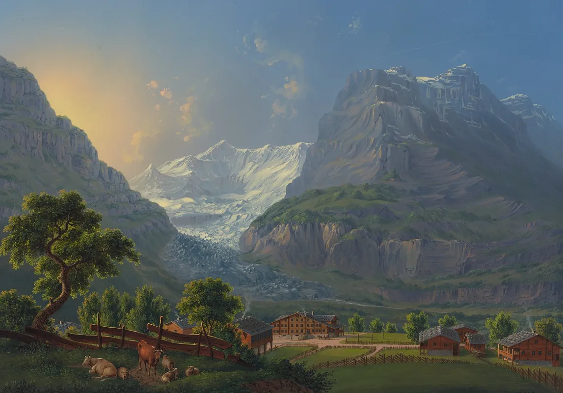 Der Grindelwaldglattscher Im Canton Bern