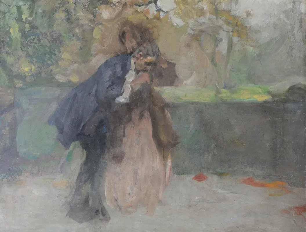 Der Handkuss by Brynolf Wennerberg - Canvas Print