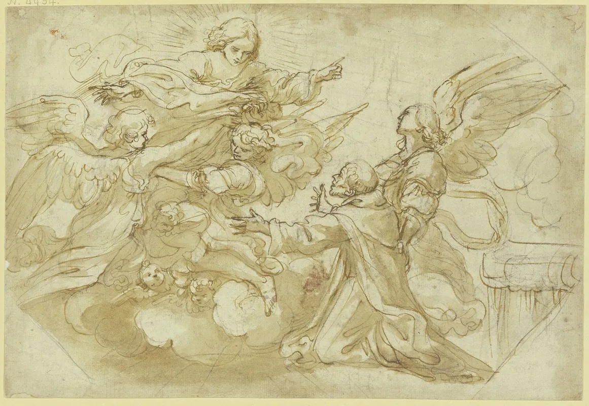 Der Heilige Franziskus Wird In Den Himmel Aufgenommen by Cosimo Ulivelli - Canvas Print