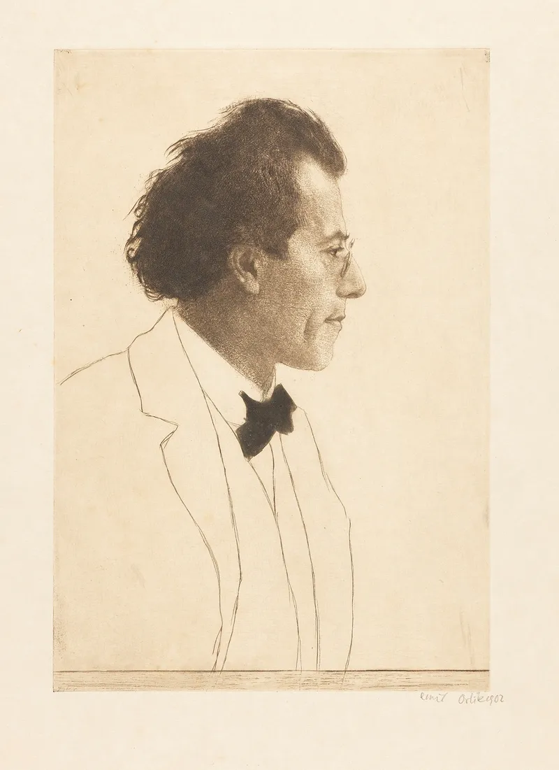 Der Komponist Gustav Mahler by Emil Orlik - Canvas Print