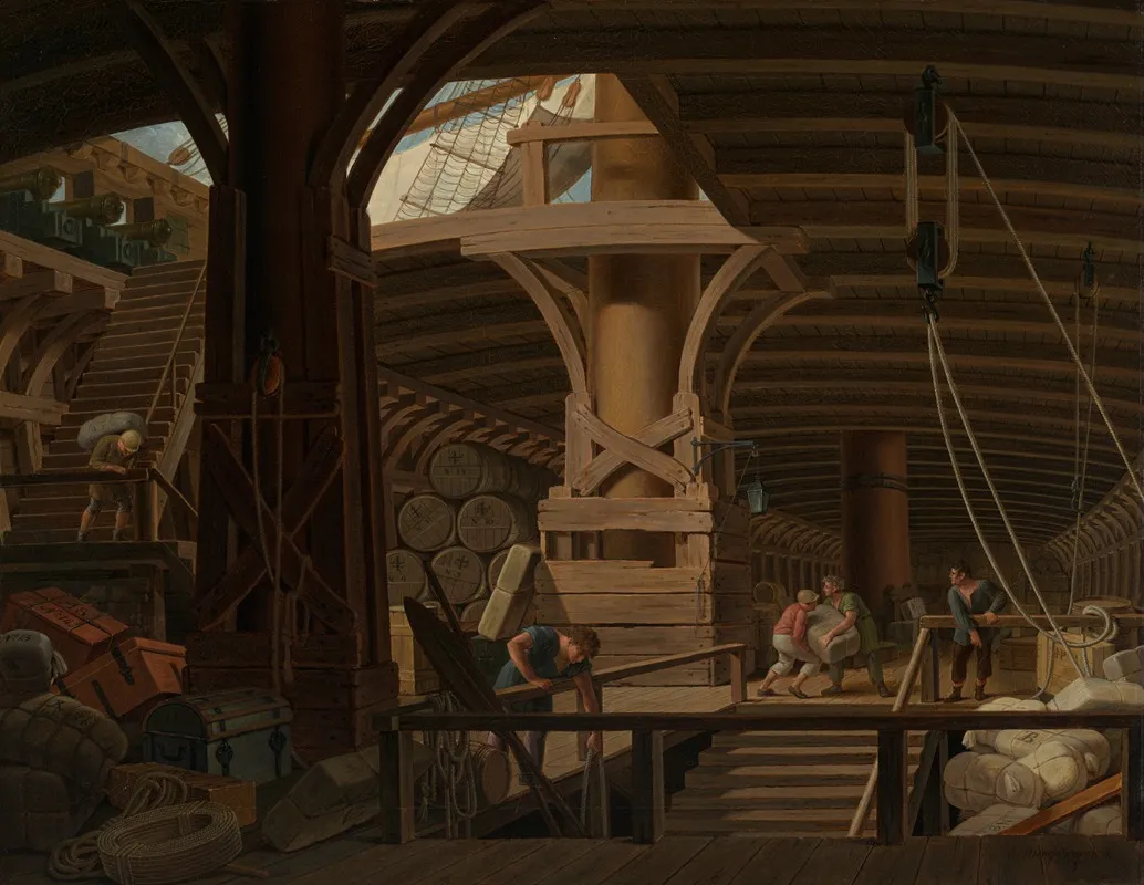 Der Laderaum Eines Segelschiffs