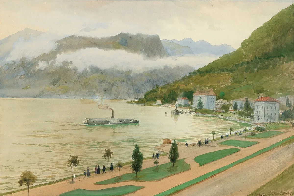 Der Luganer See by Albert Nikolaevich Benois - Canvas Print
